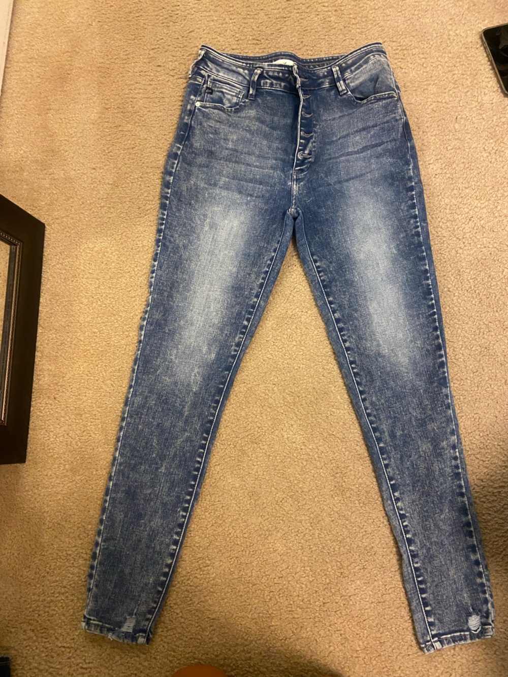 KanCan womens Vintage Wash Skinny Jeans - Blue